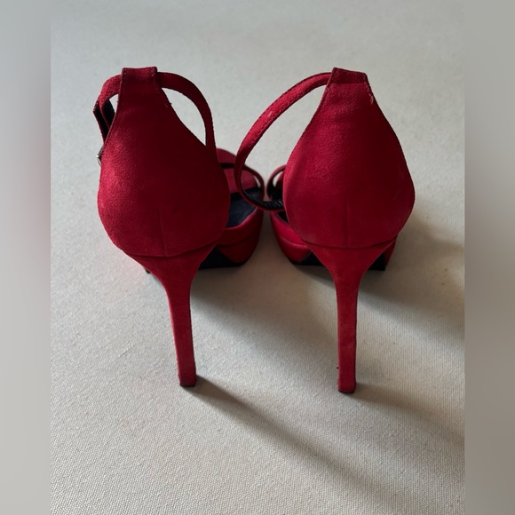 Jeffrey Campbell Red Stiletto Heels Ankle Strap - Picture 4 of 11